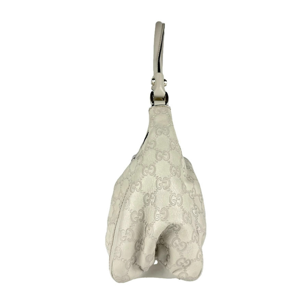Gucci White ssima Abbey handbag
